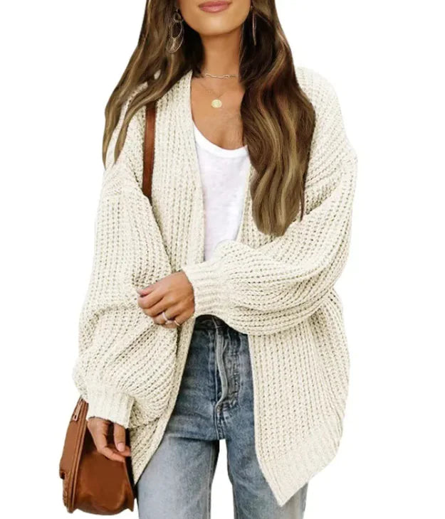 Nikki - Loose Retro Sweater Coat Women's Mid-length Knitted Cardigan