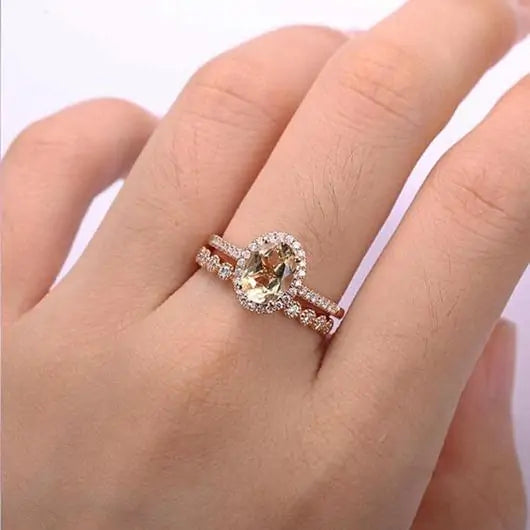 Anello di metà autunno con Morganite