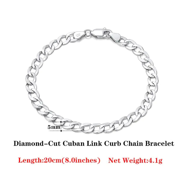 18 Bracelet chaîne cubaine italienne