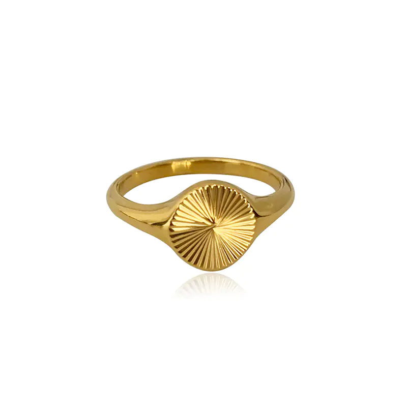 Minimalistische zierliche Rays Kreis Index Ring