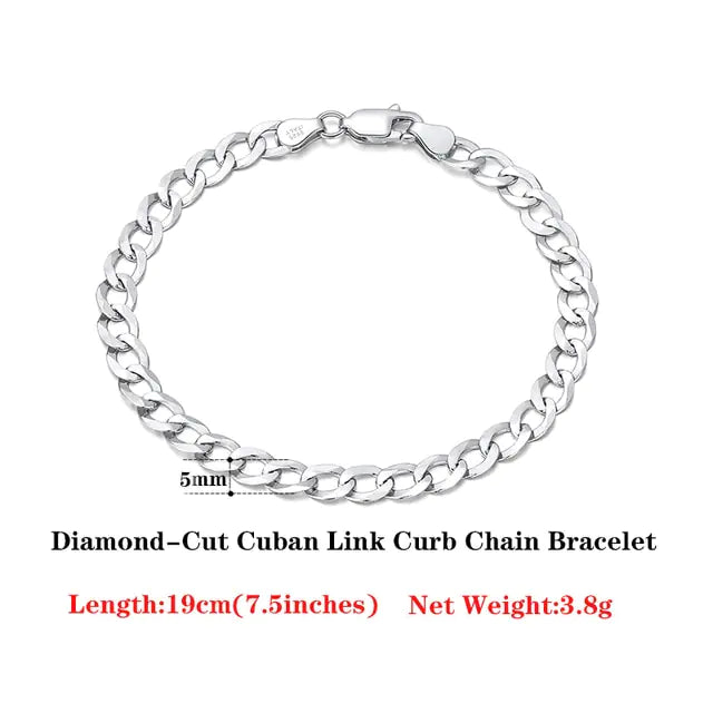 18 Bracelet chaîne cubaine italienne