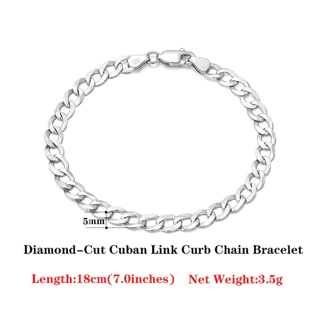 18 Bracelet chaîne cubaine italienne