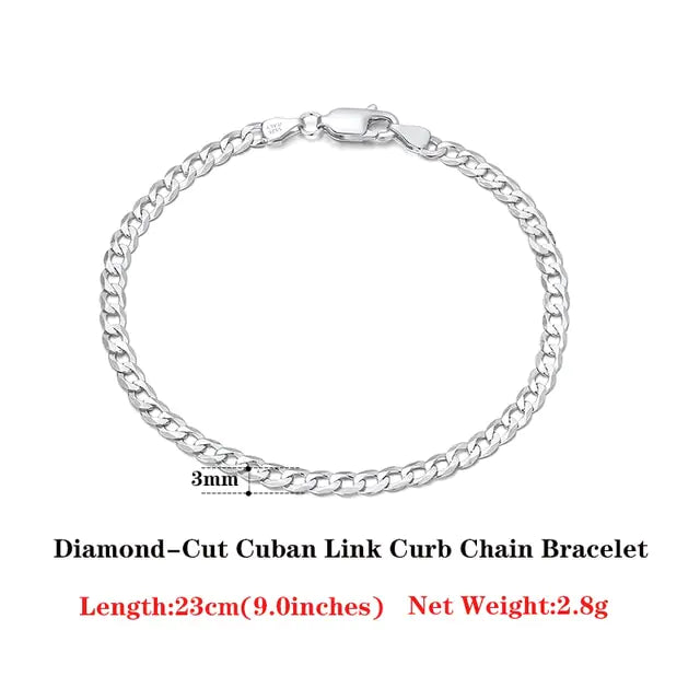 18 Bracelet chaîne cubaine italienne