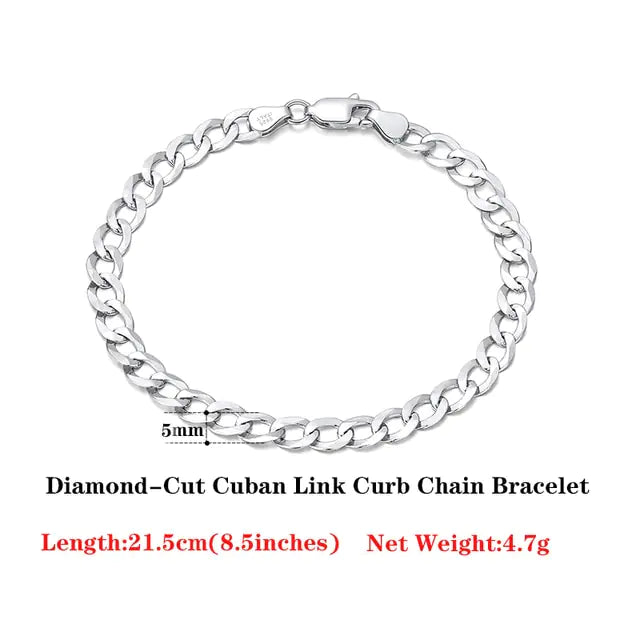 18 Bracelet chaîne cubaine italienne