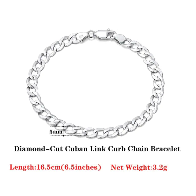 18 Bracelet chaîne cubaine italienne