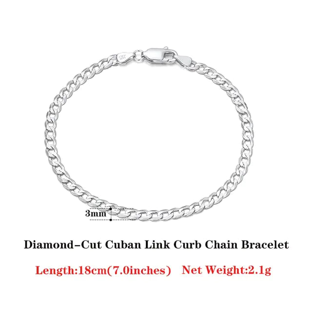 18 Bracelet chaîne cubaine italienne